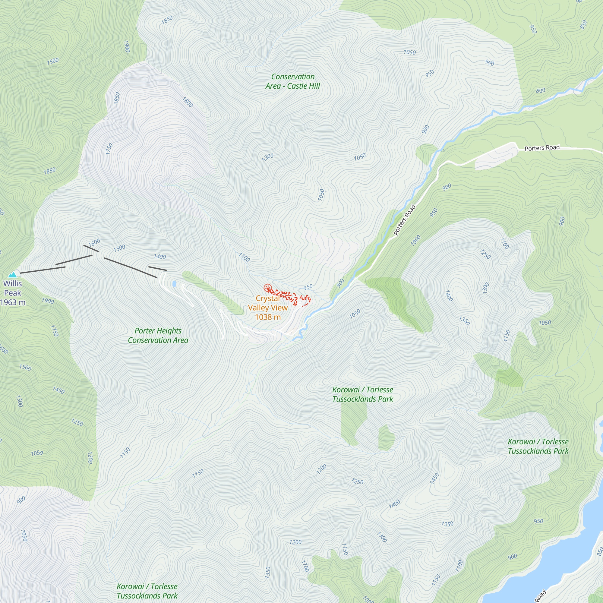 Porters Ski Lodge map