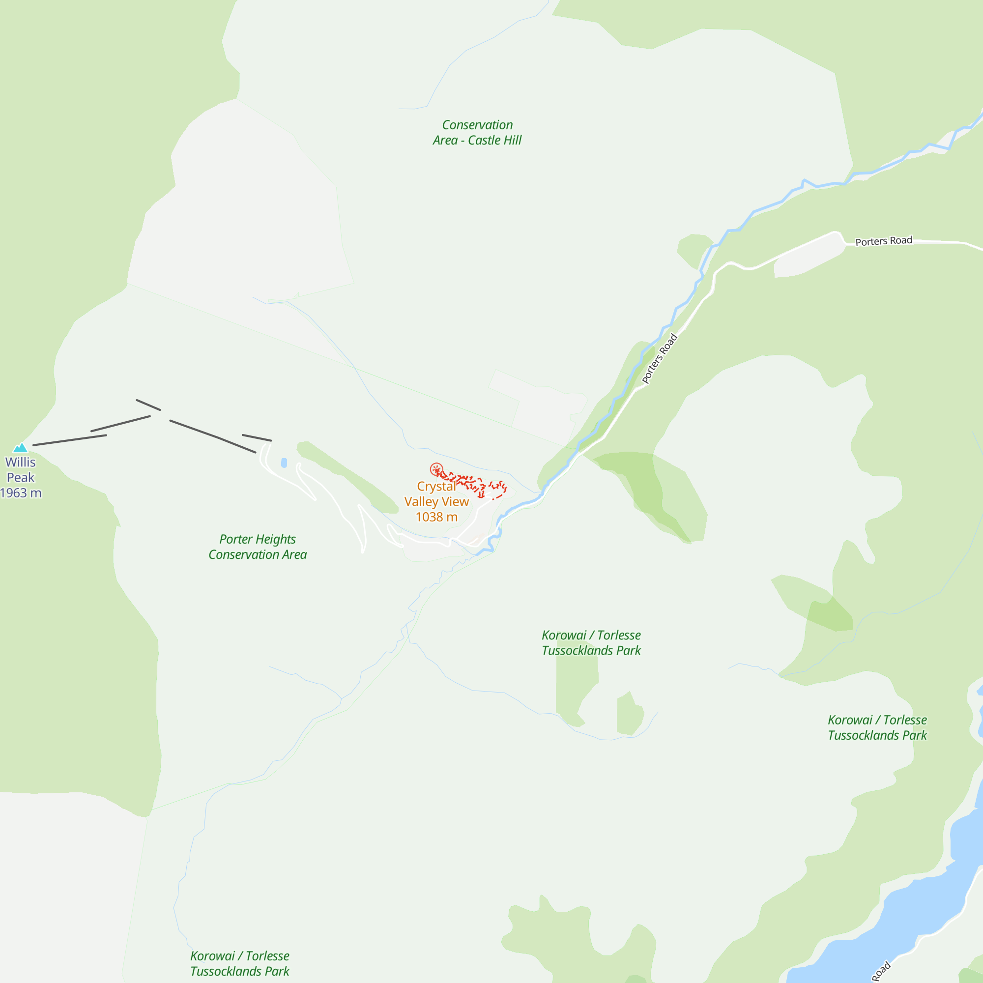 Porters Ski Lodge map
