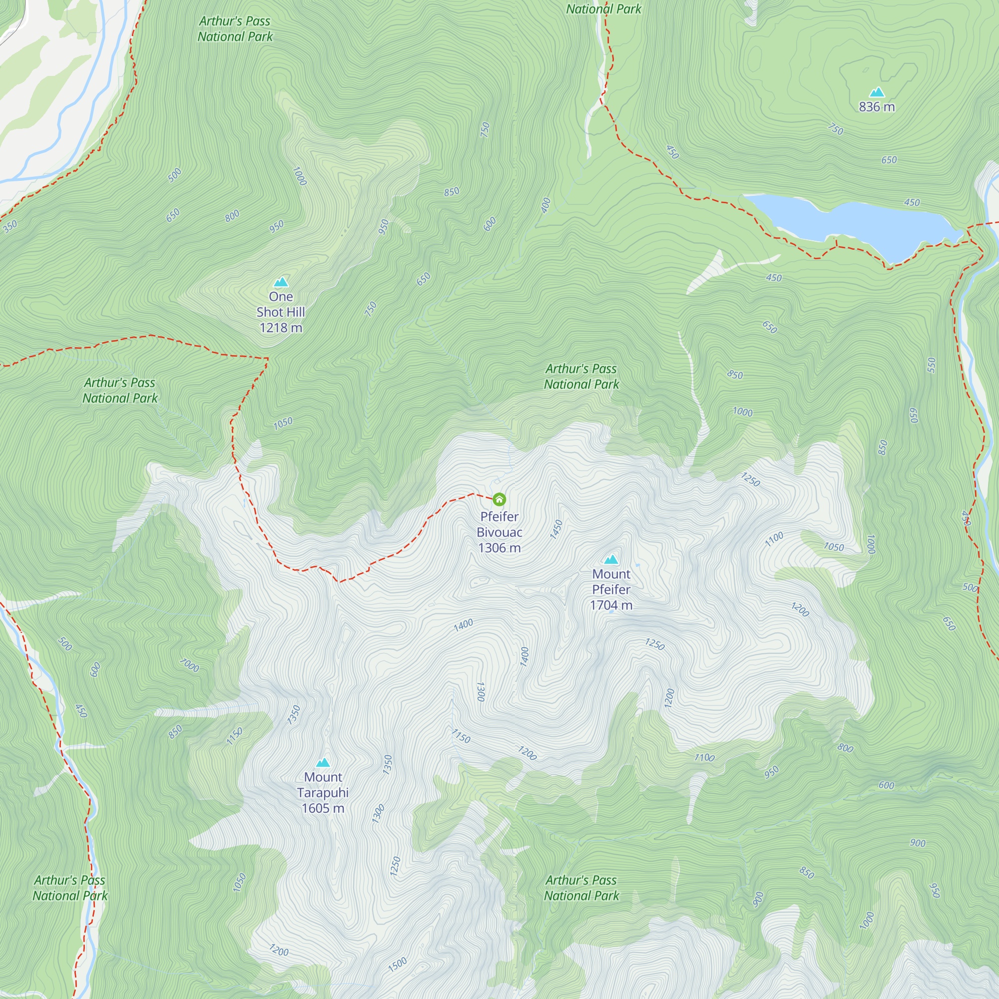 Pfeifer Bivouac map