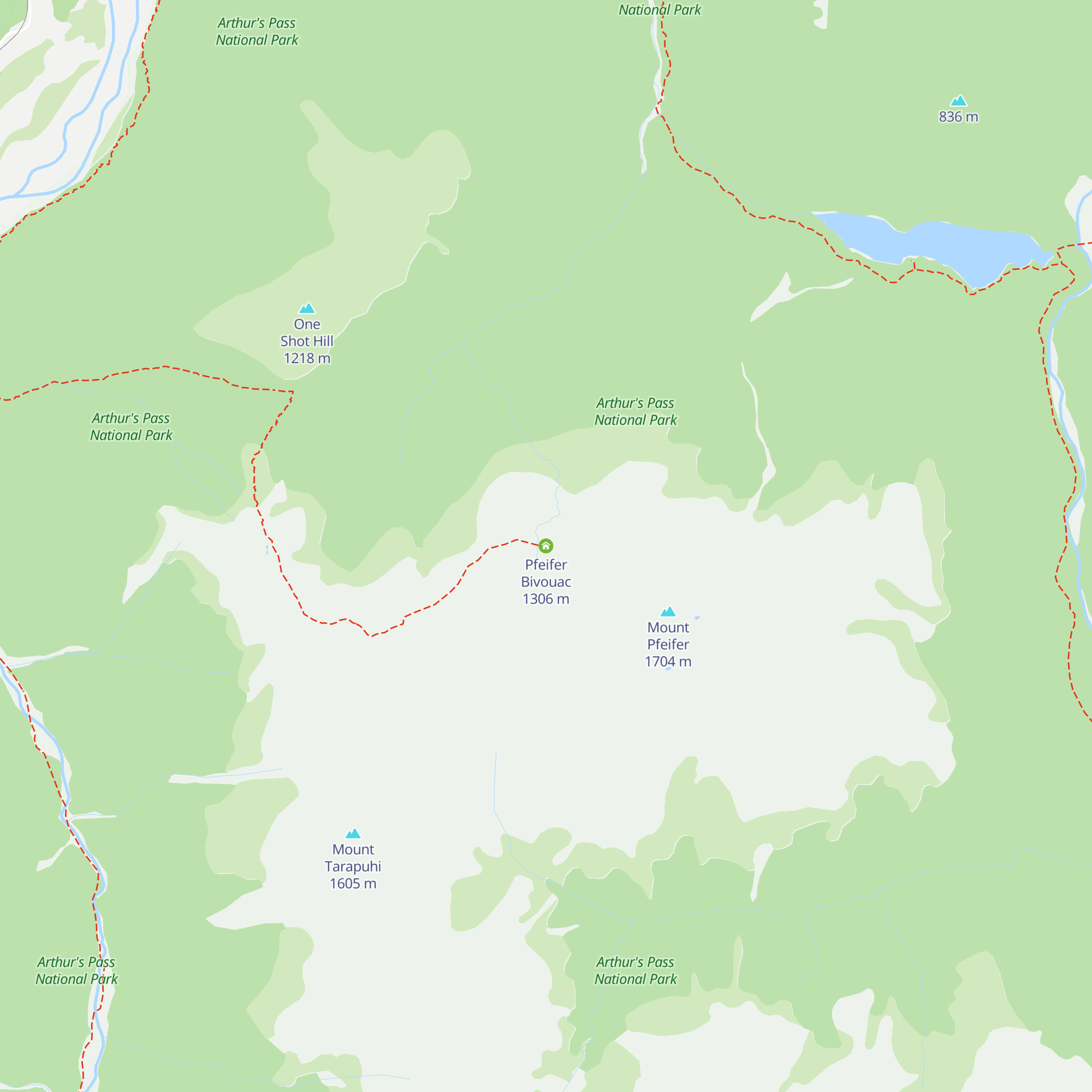 Pfeifer Bivouac map