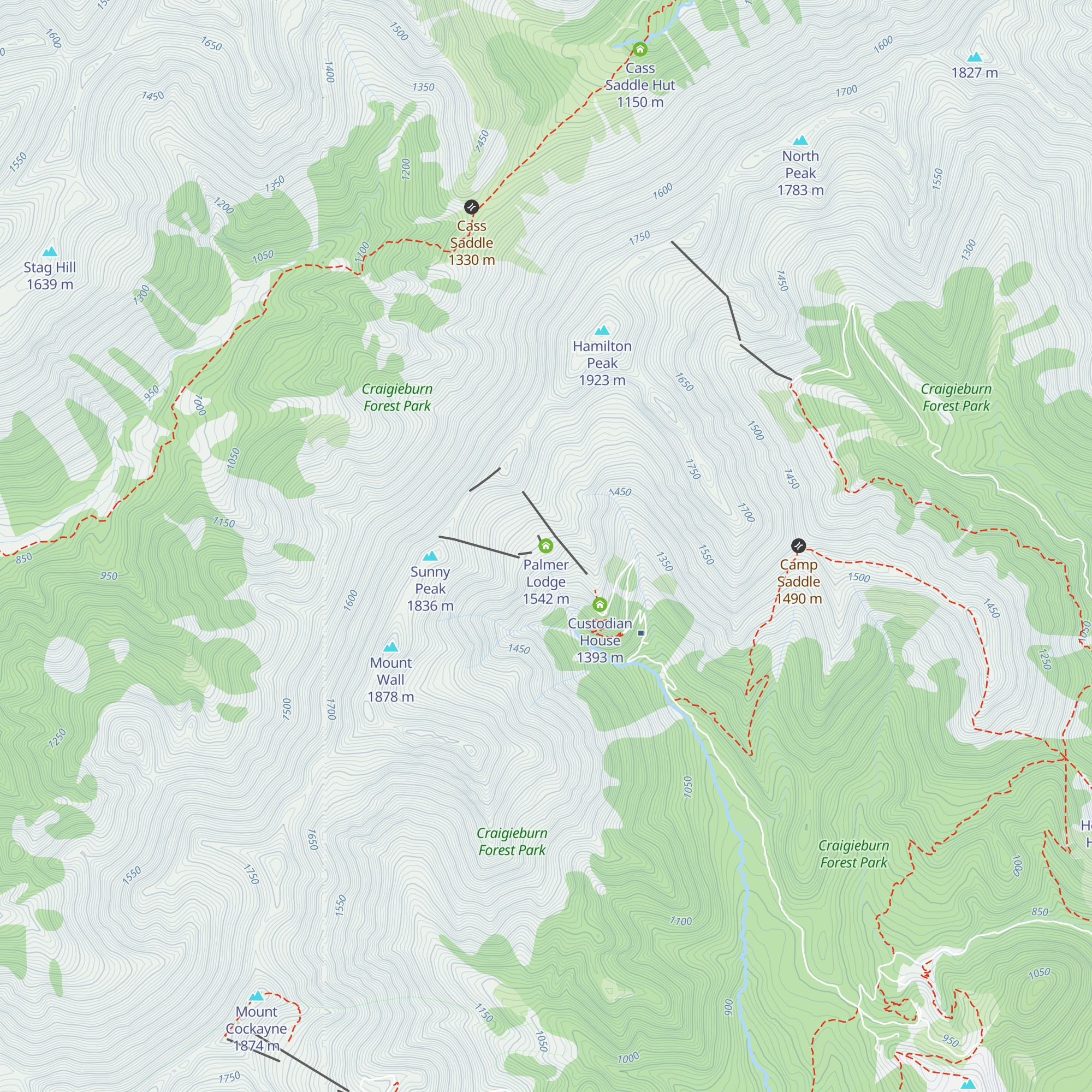 Palmer Lodge map