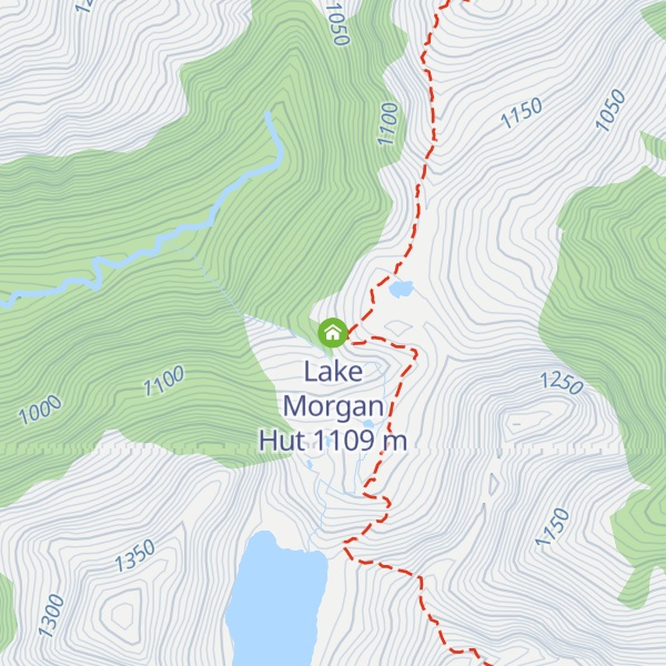 Map of Lake Morgan Hut