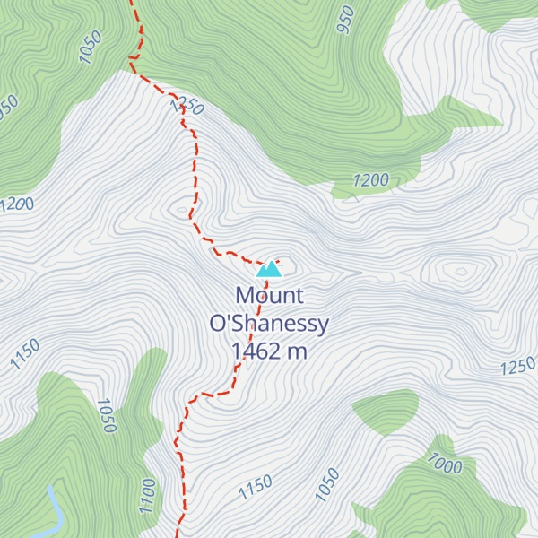 Map of Mount O'Shanessy