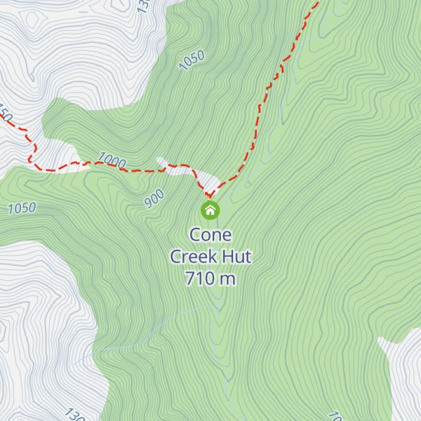Map of Cone Creek Hut
