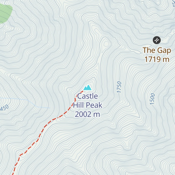 Map of Castle Hill Peak