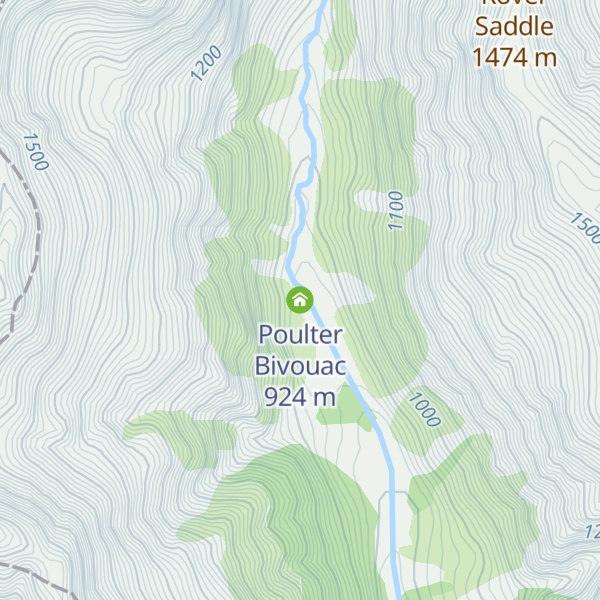 Map of Poulter Bivouac