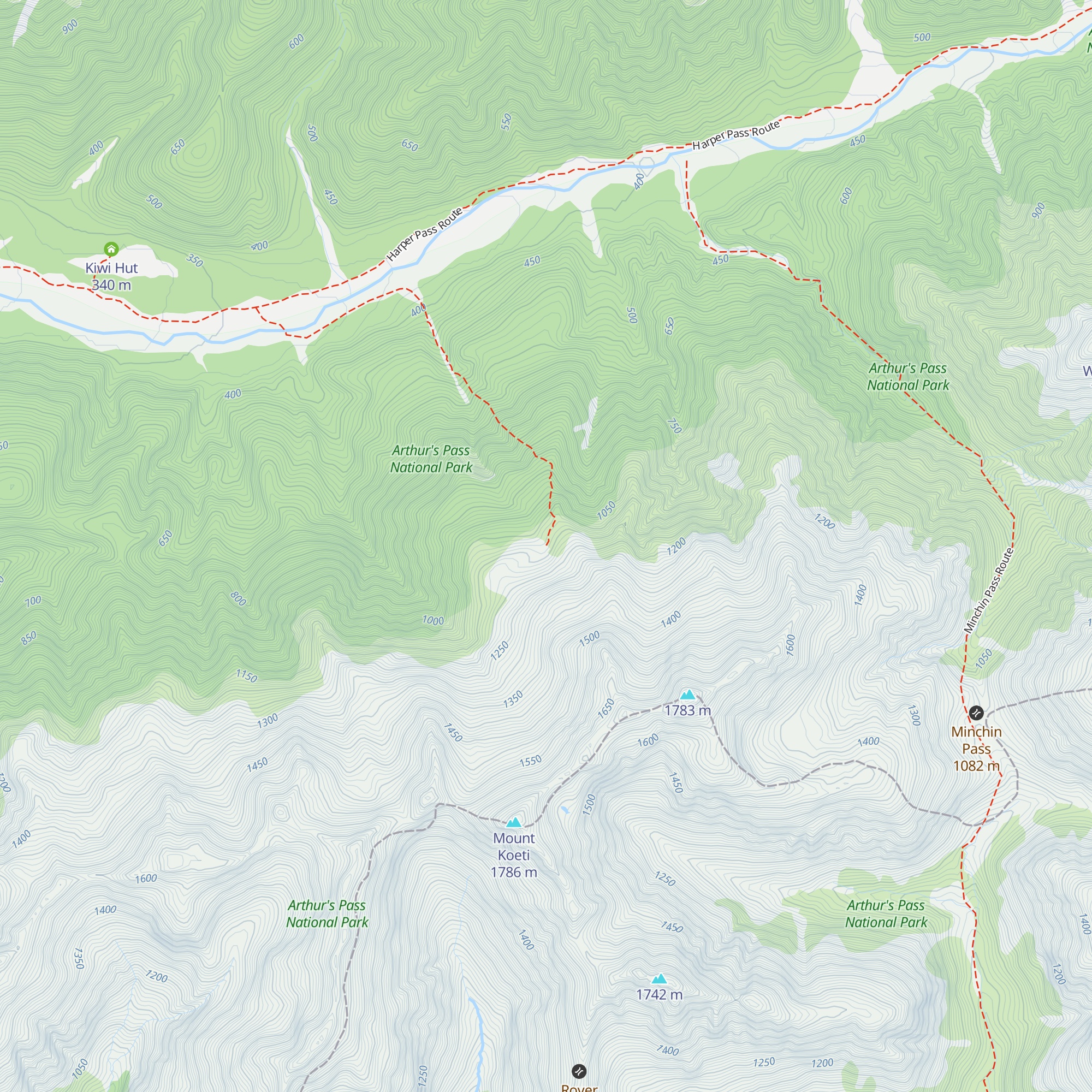 Townsend Hut map
