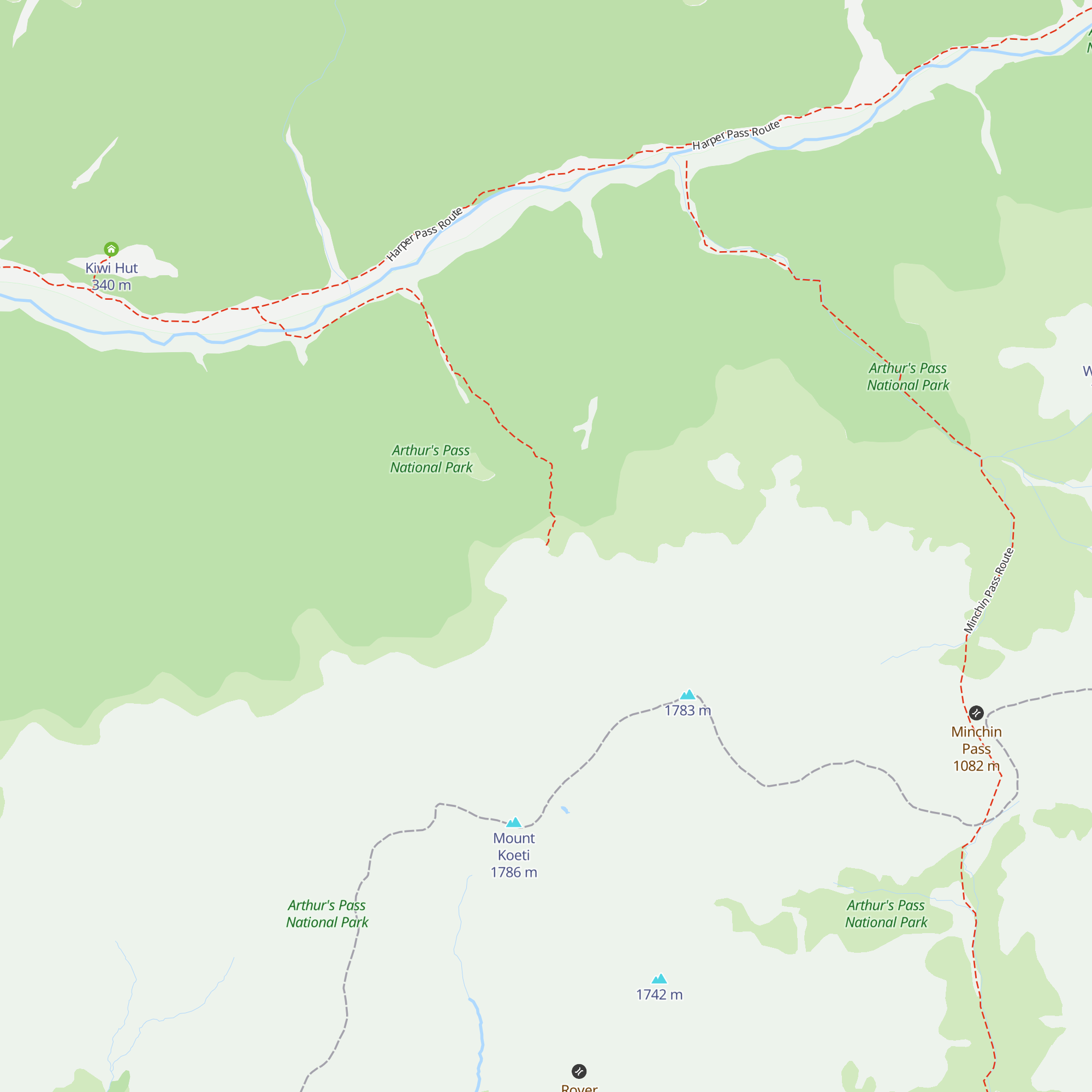 Townsend Hut map