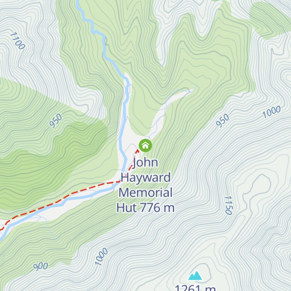 Map of John Hayward Memorial Hut