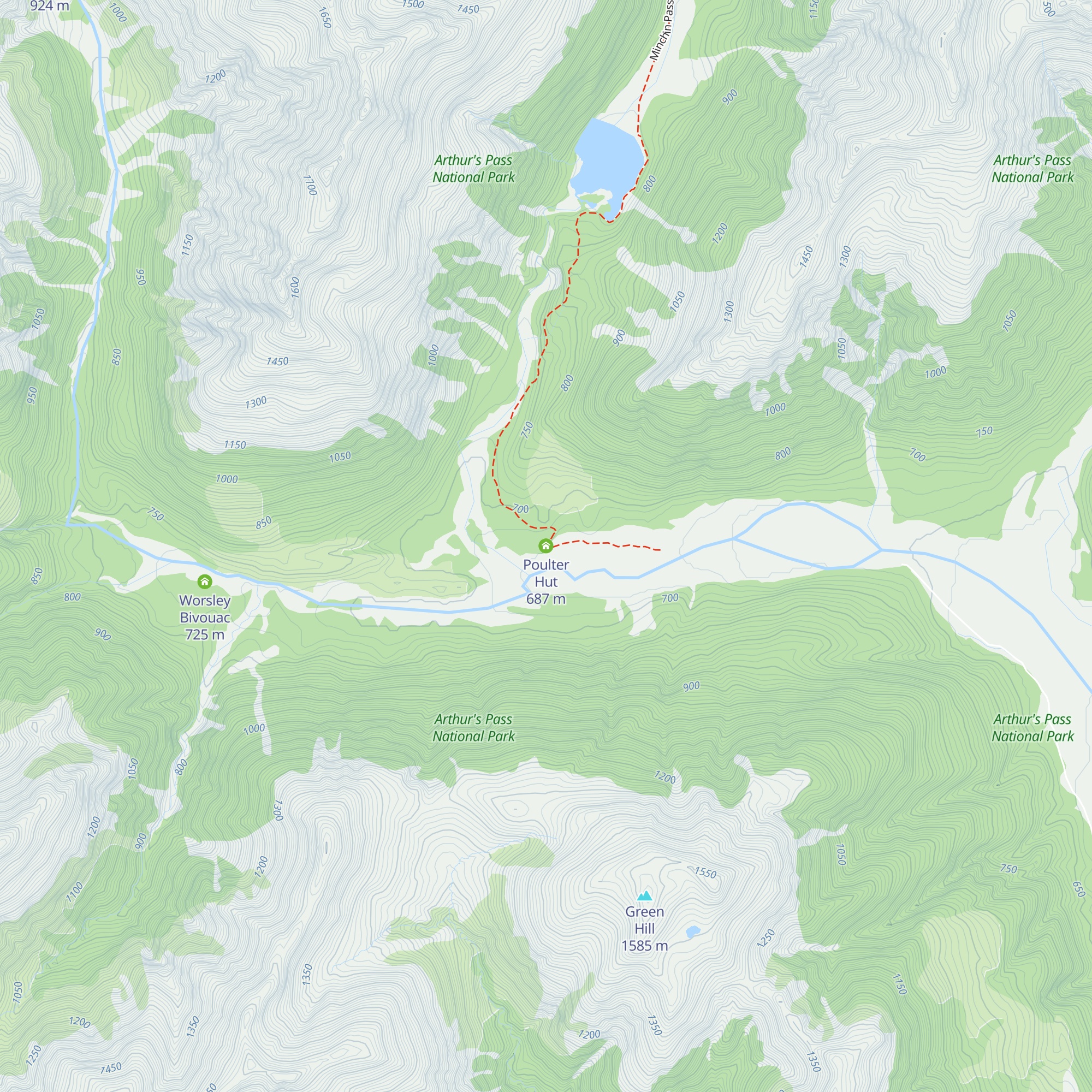 Poulter Hut map