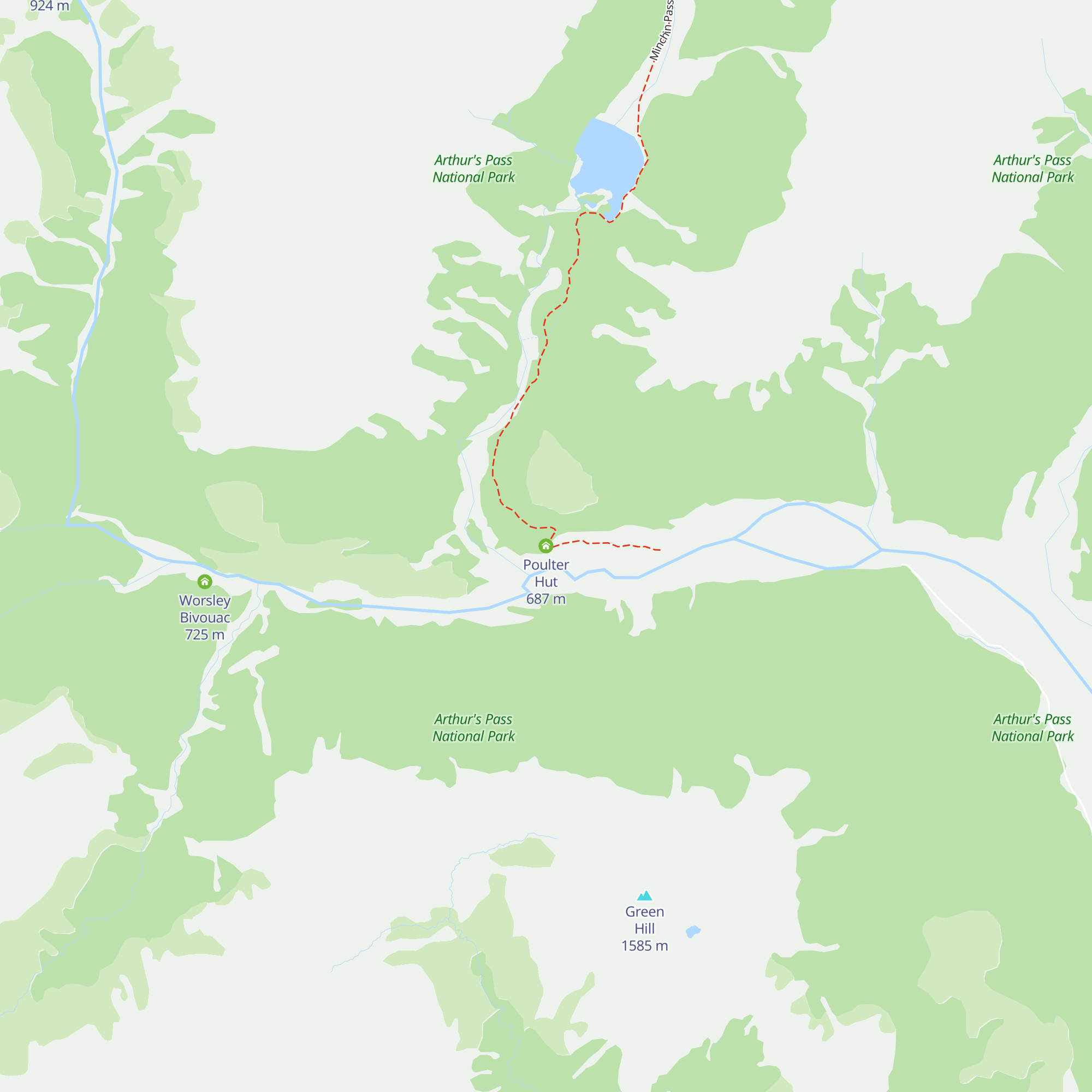 Poulter Hut map