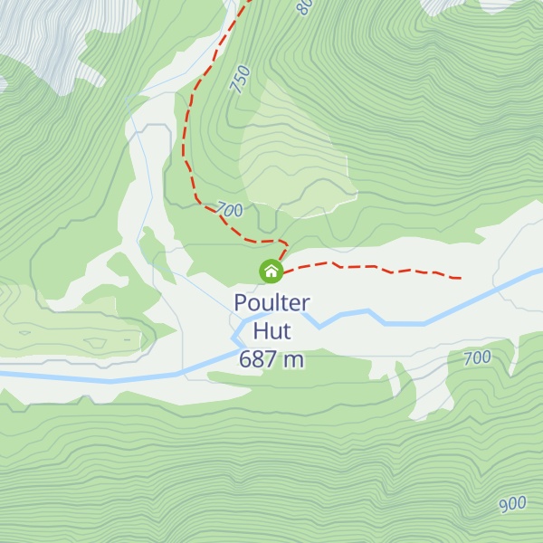 Map of Poulter Hut