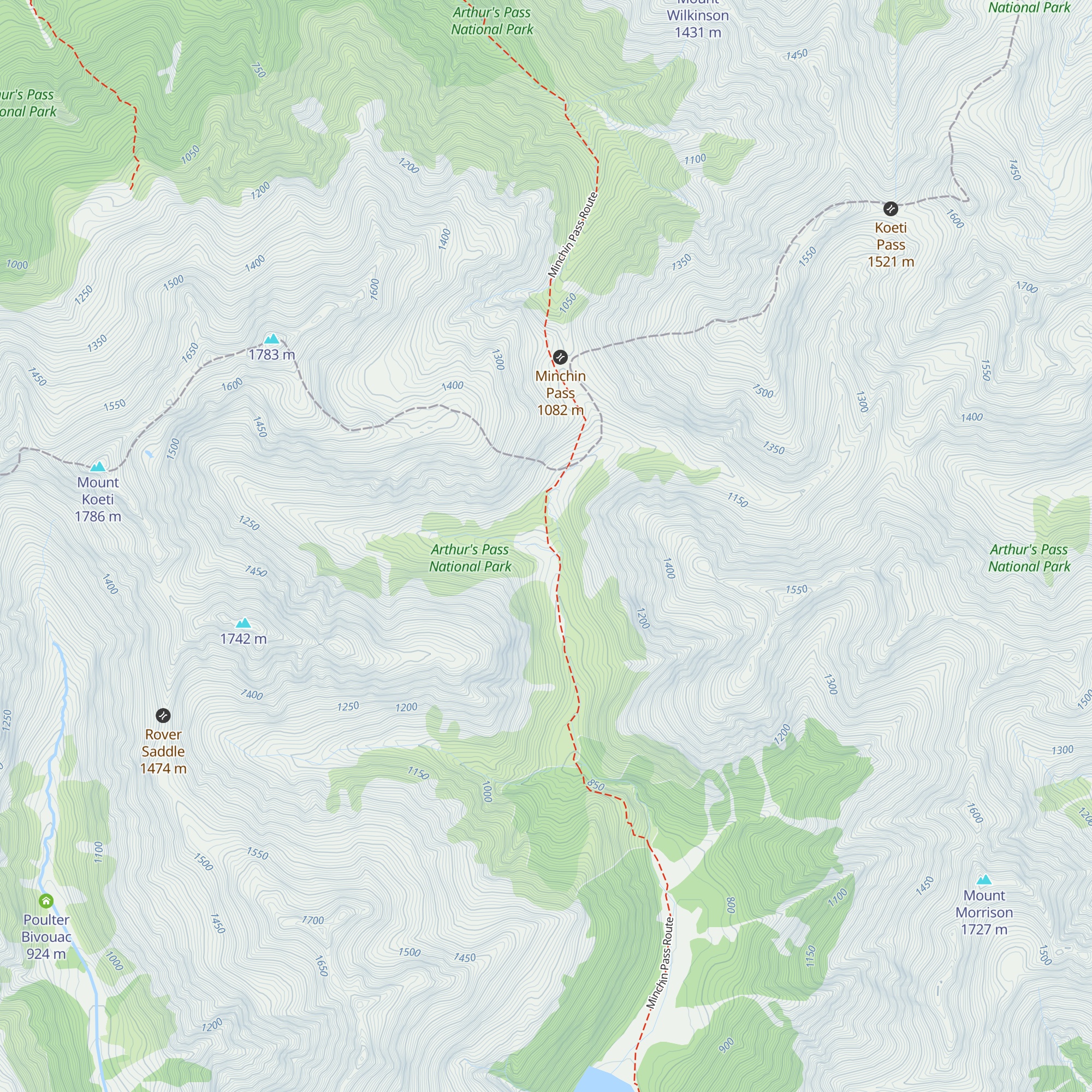 Minchin Bivouac map