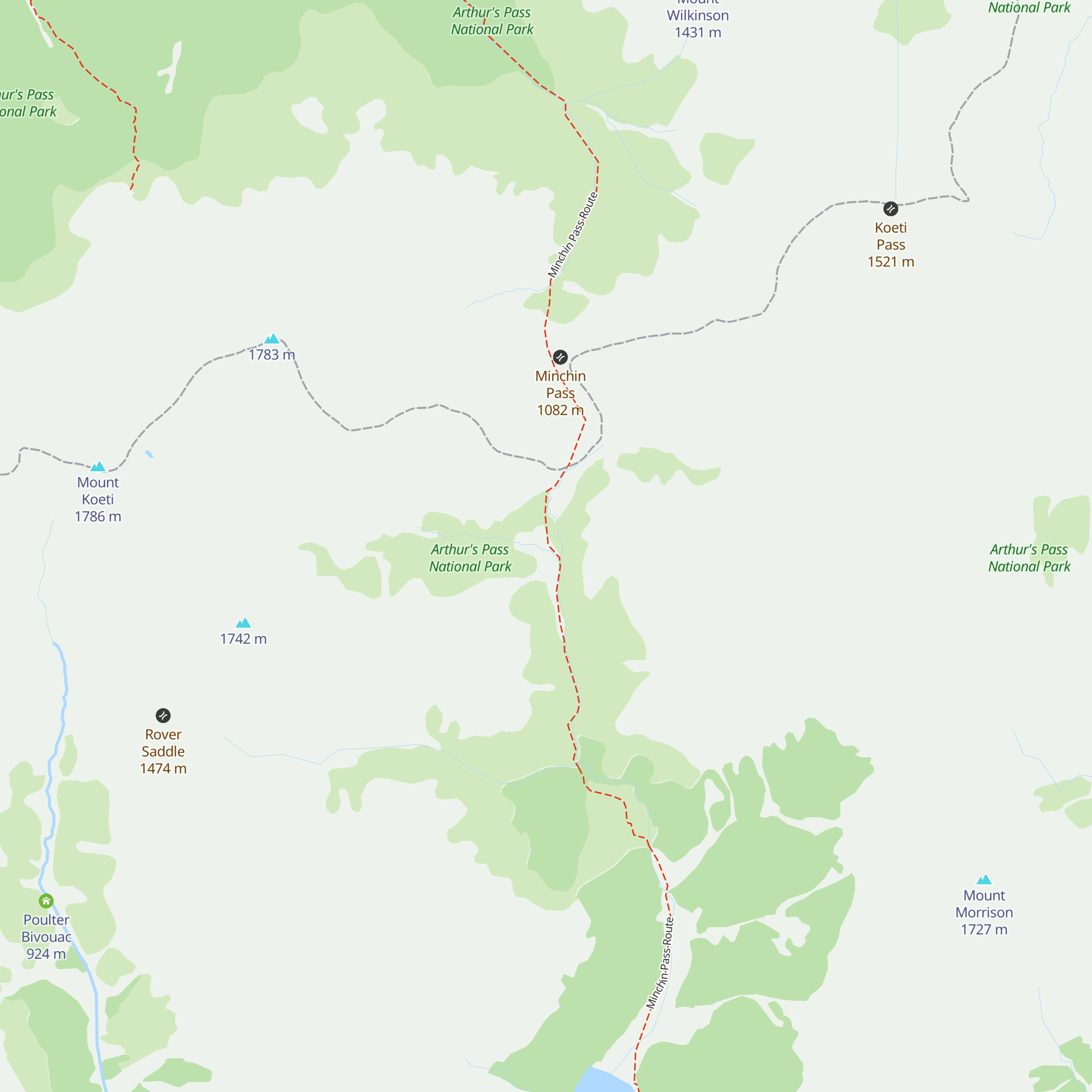 Minchin Bivouac map