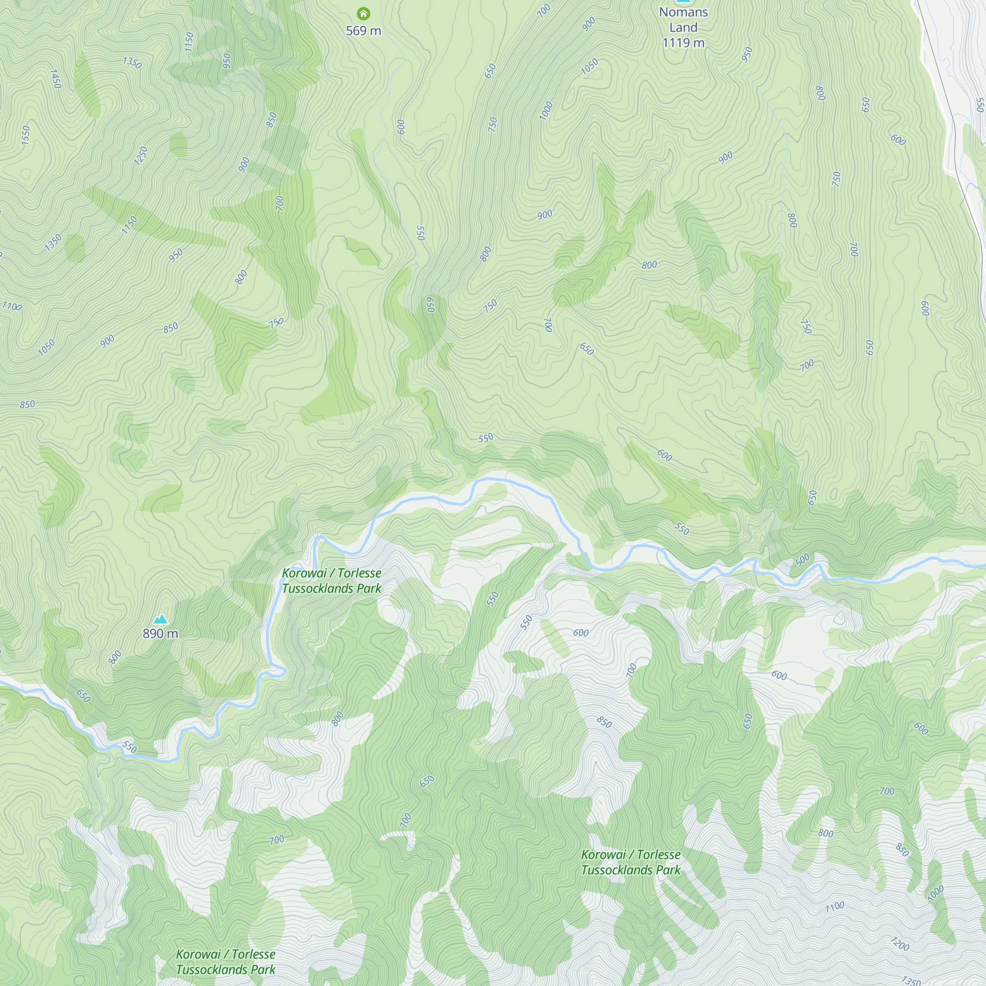 Broken River Hut map