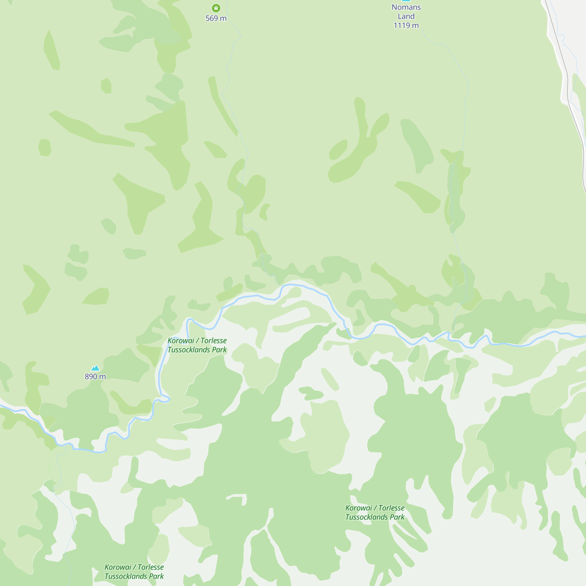 Broken River Hut map