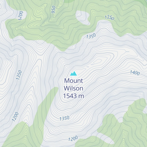 Map of Mount Wilson