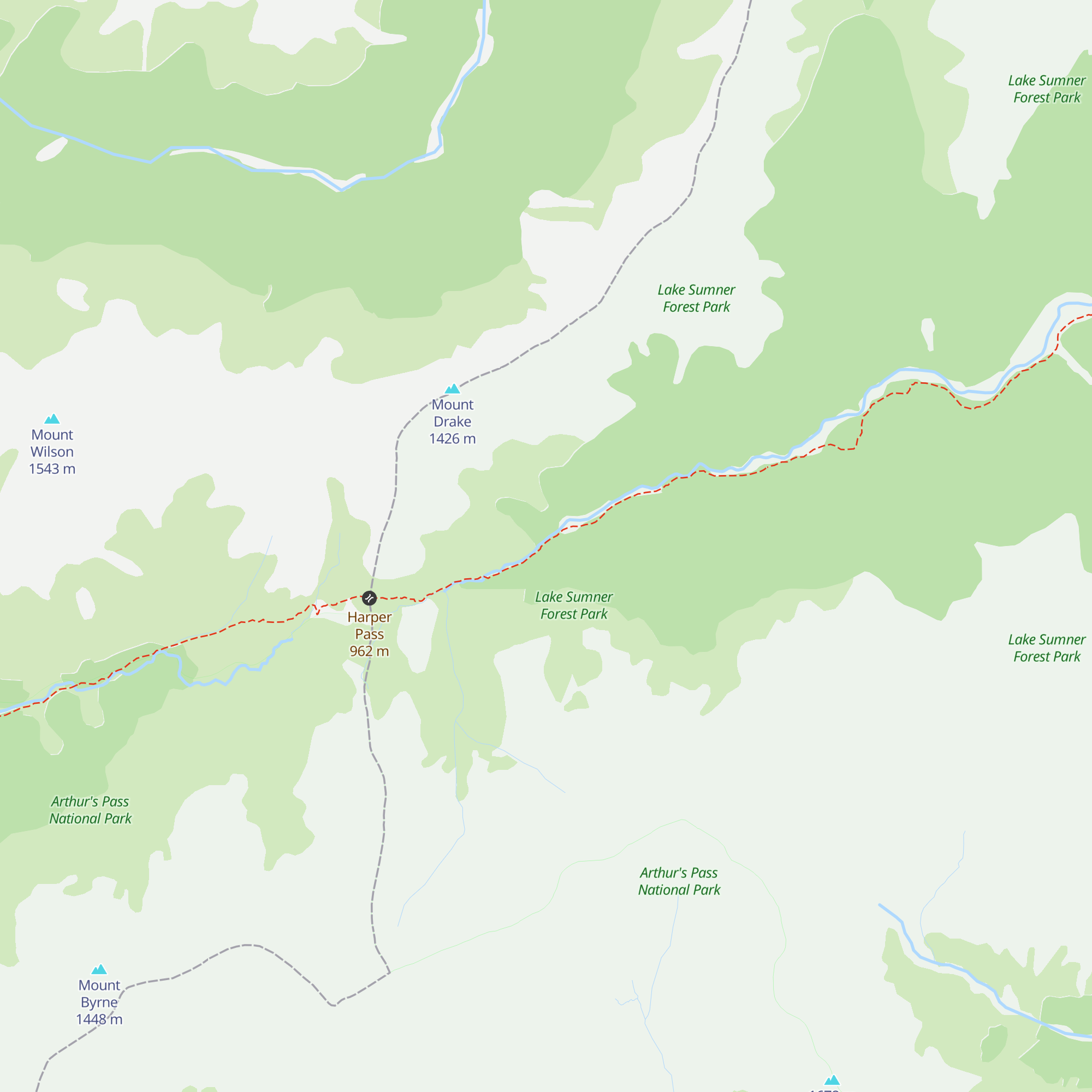Harper Pass Bivvy map
