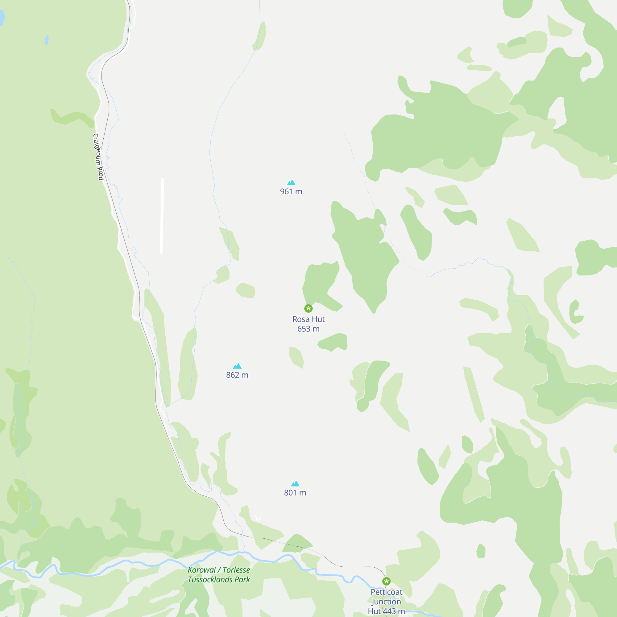 Rosa Hut map