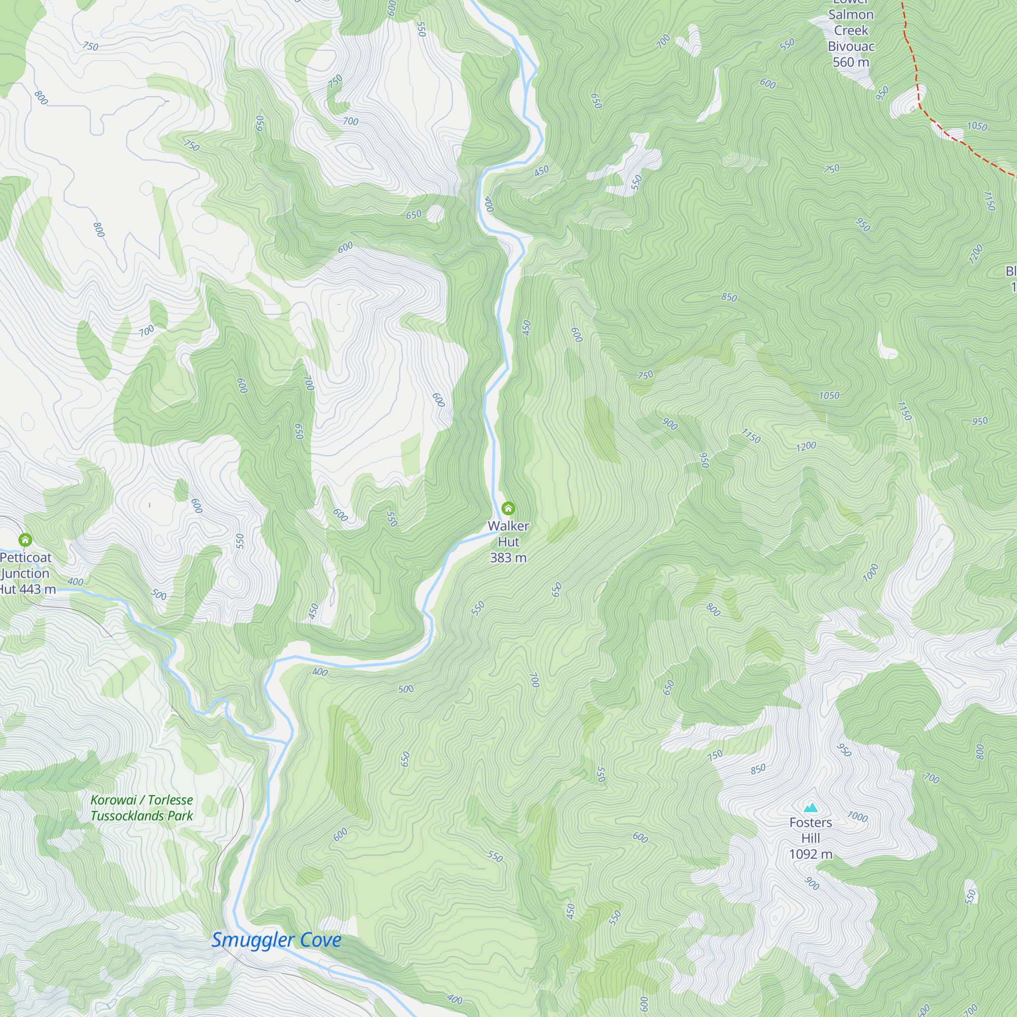 Walker Hut map