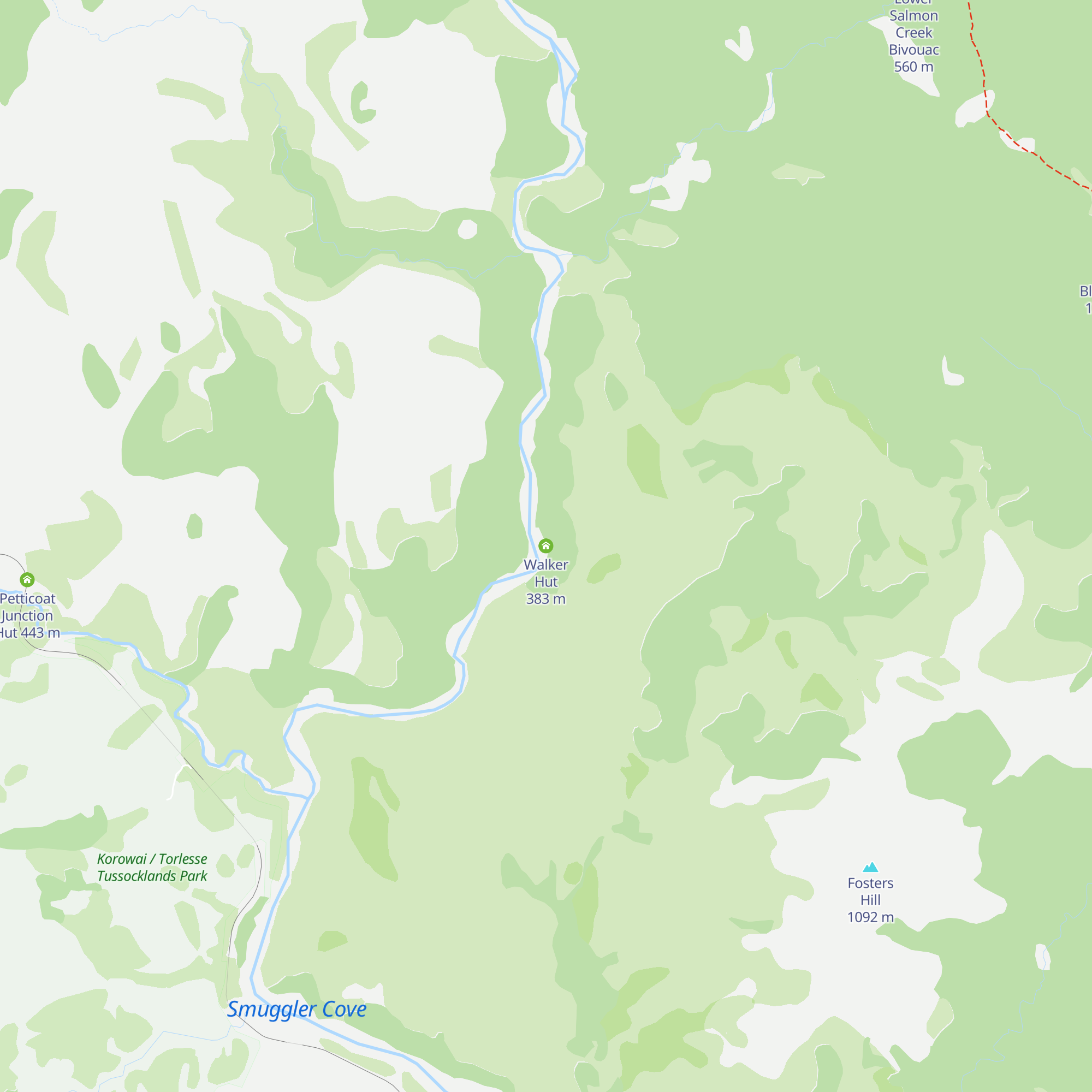 Walker Hut map