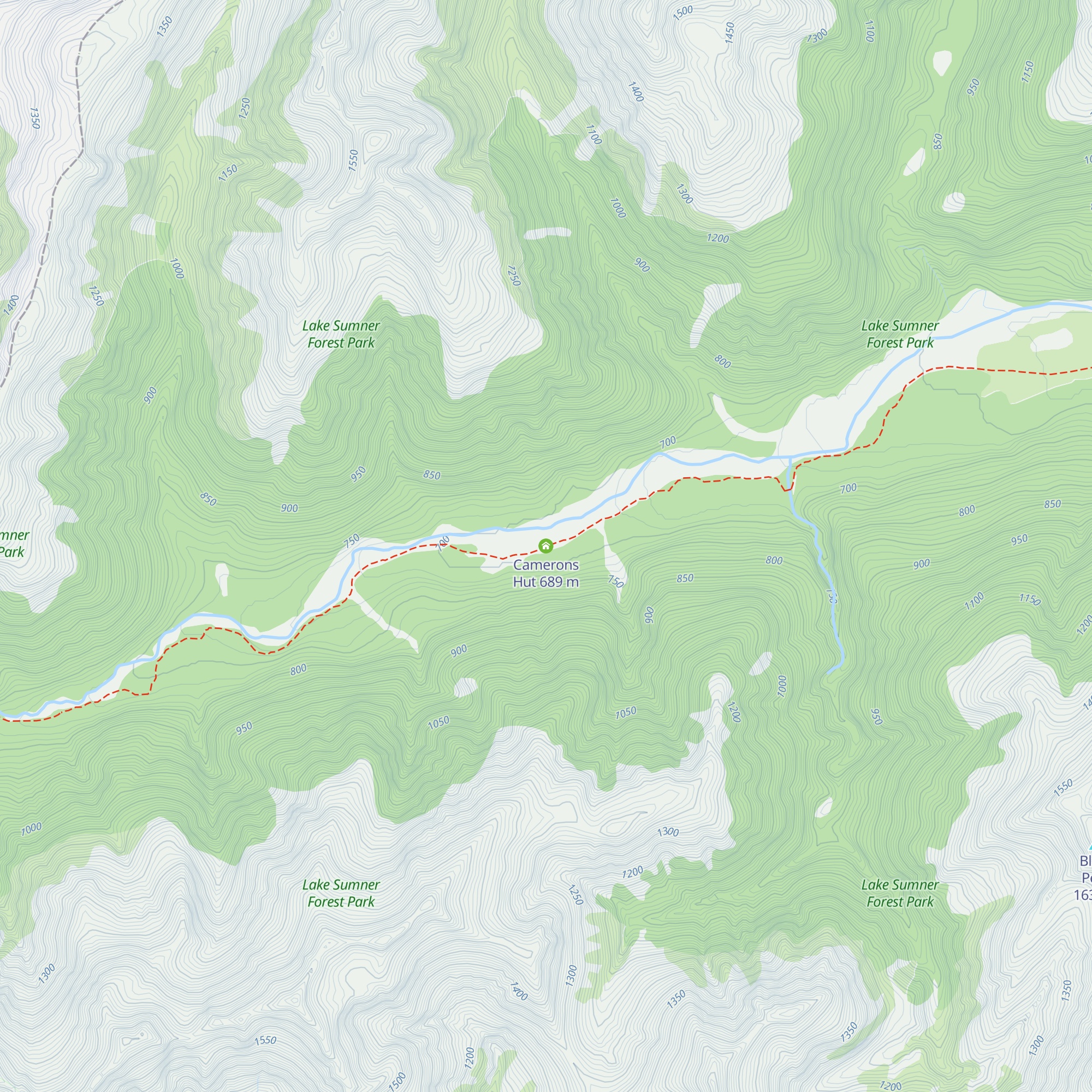 Camerons Hut map
