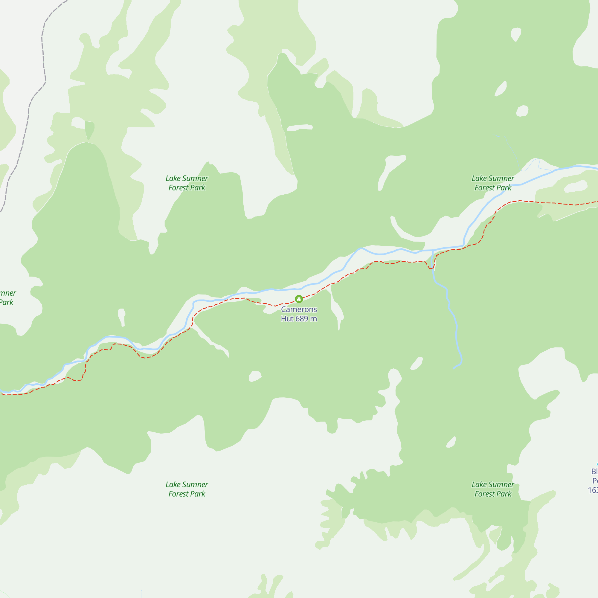 Camerons Hut map