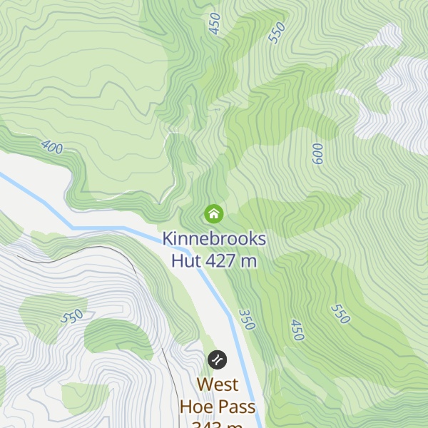 Map of Kinnebrooks Hut