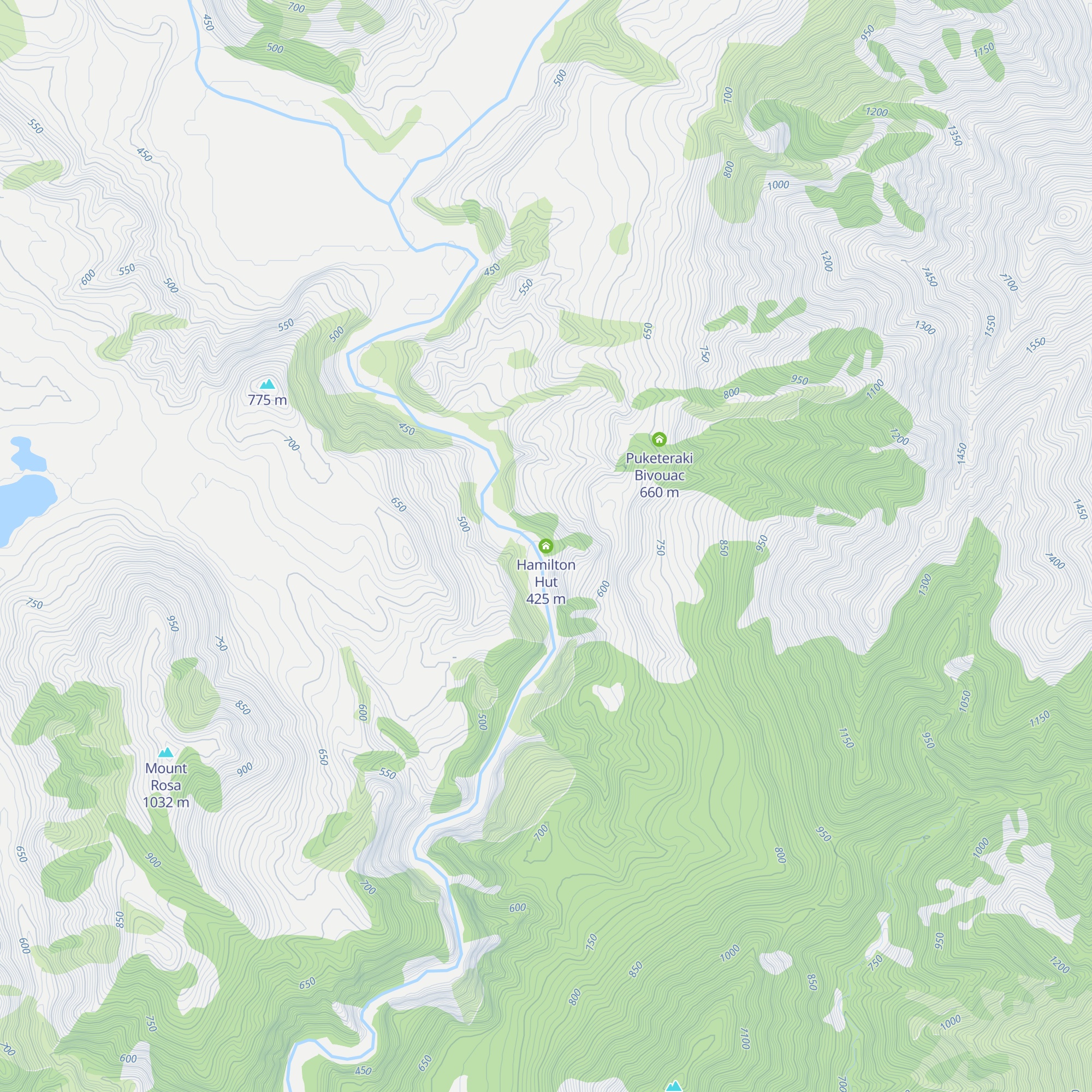 Hamilton Hut map