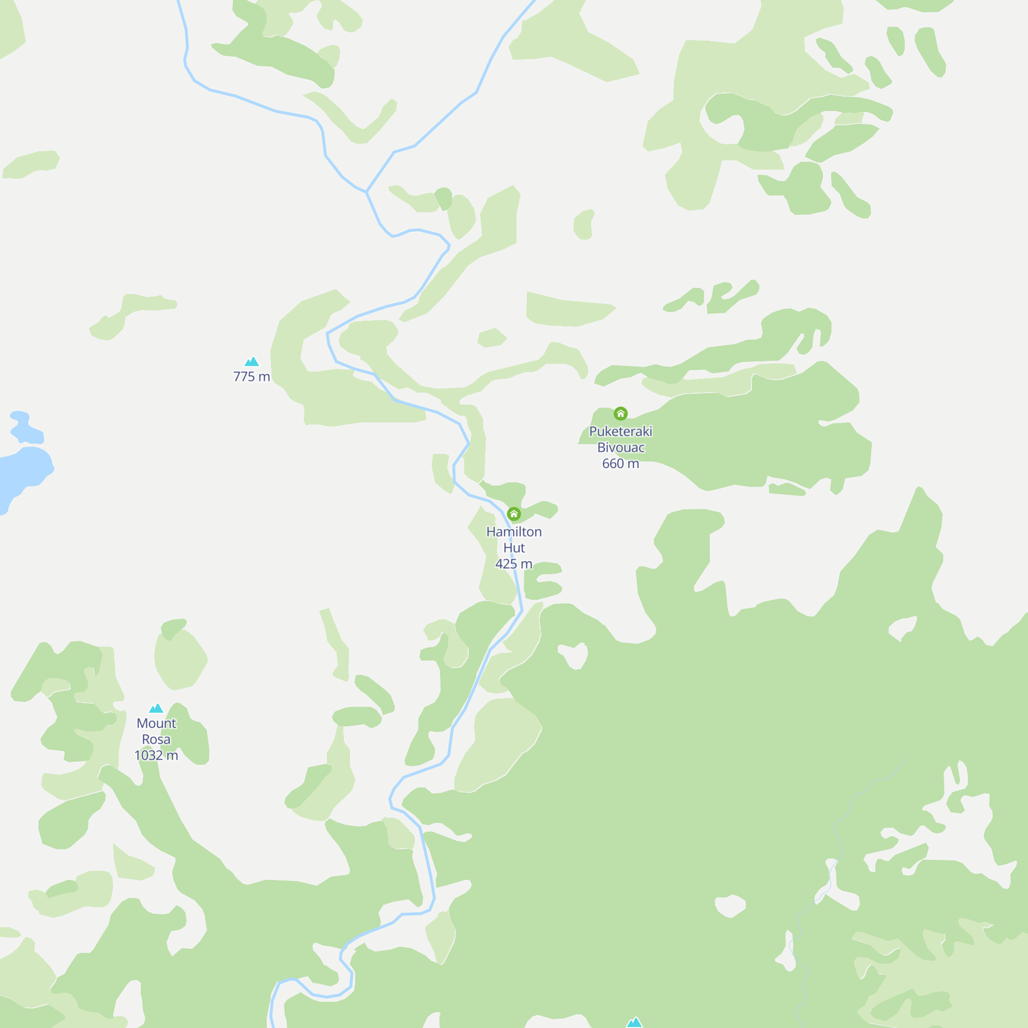 Hamilton Hut map