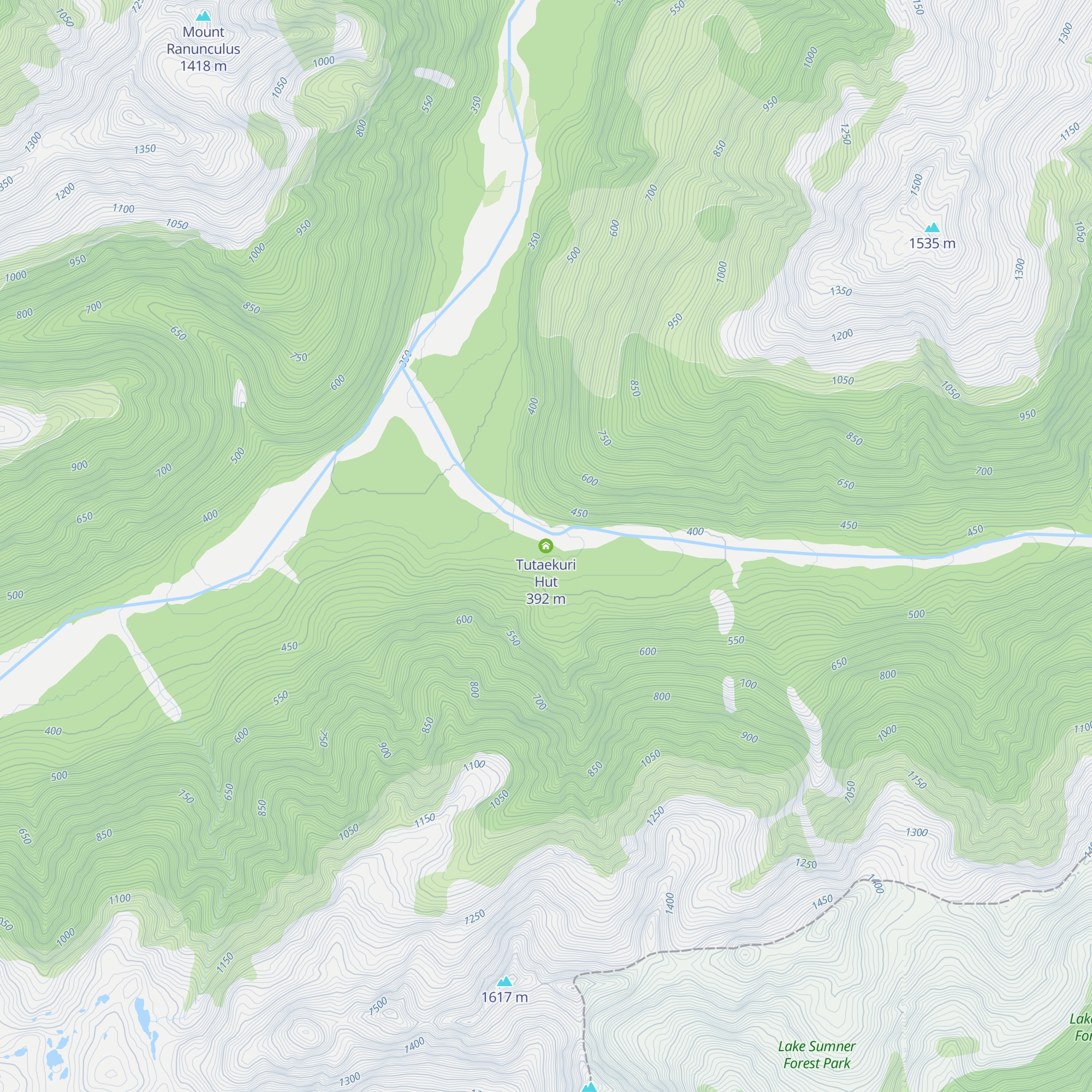 Tutaekuri Hut map