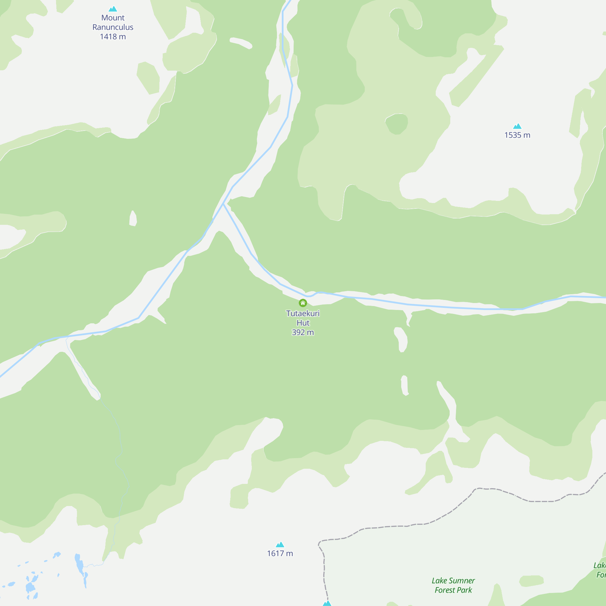 Tutaekuri Hut map
