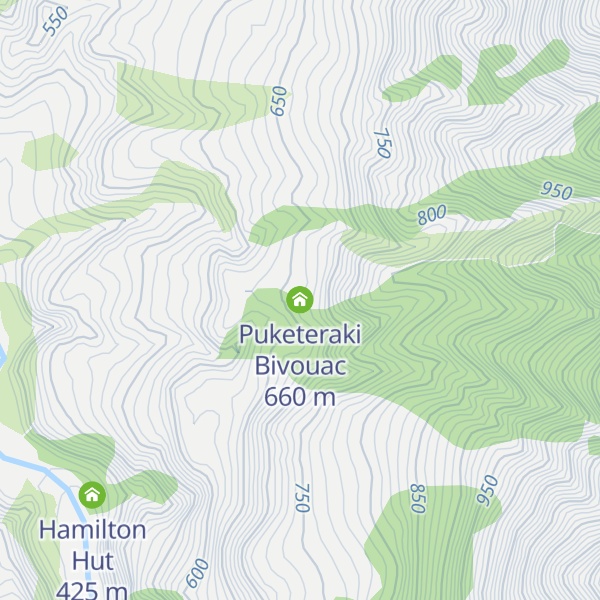 Map of Puketeraki Bivouac