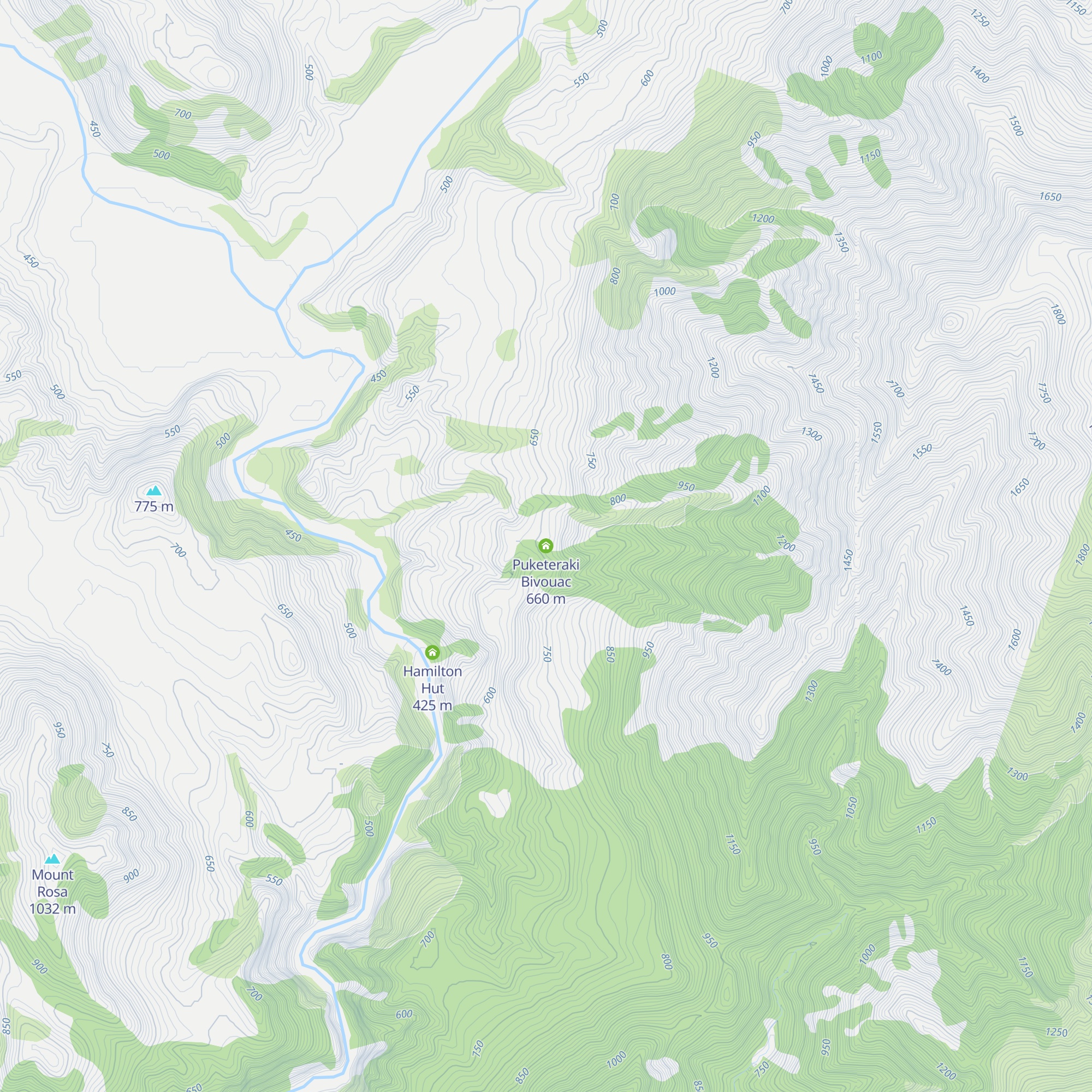 Puketeraki Bivouac map