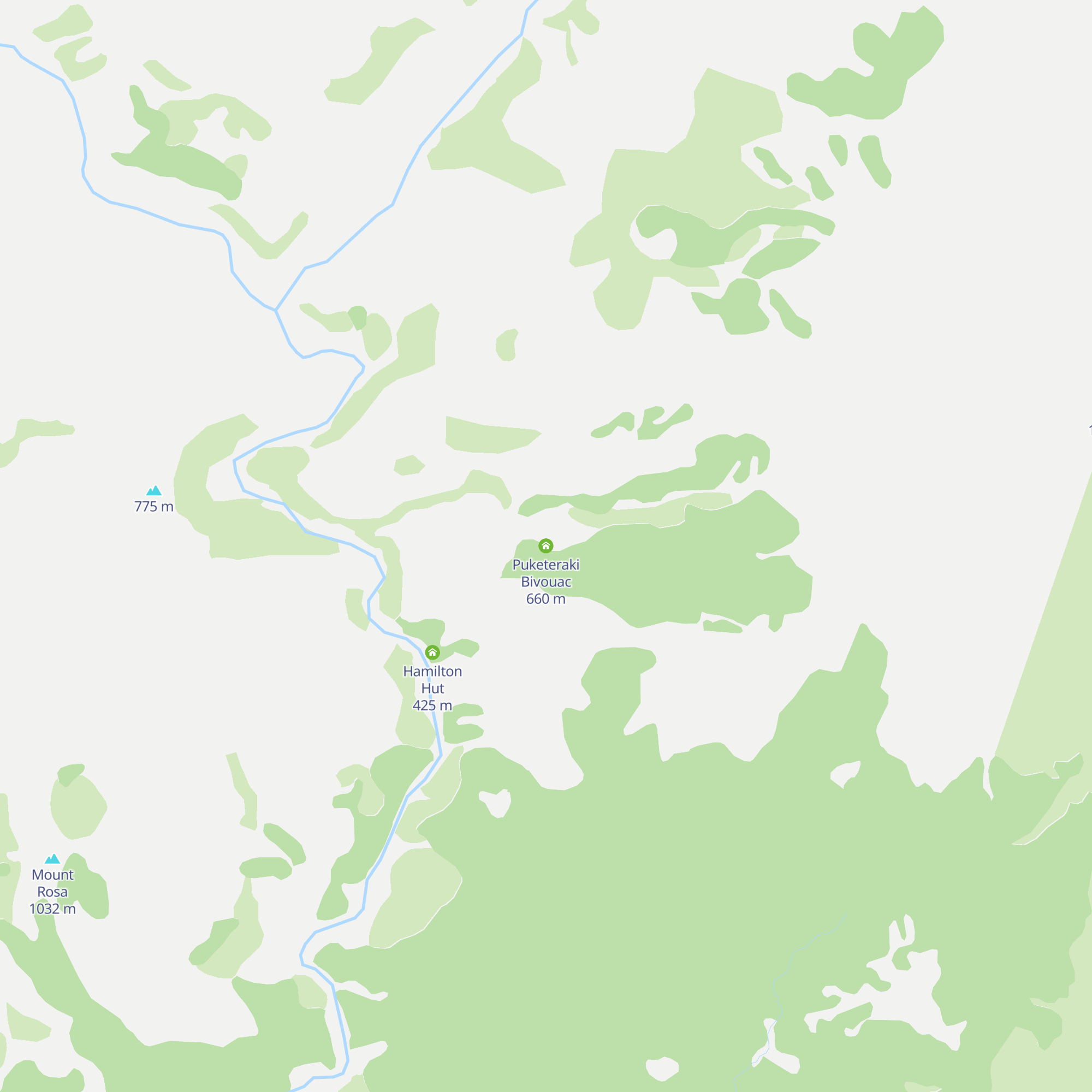 Puketeraki Bivouac map