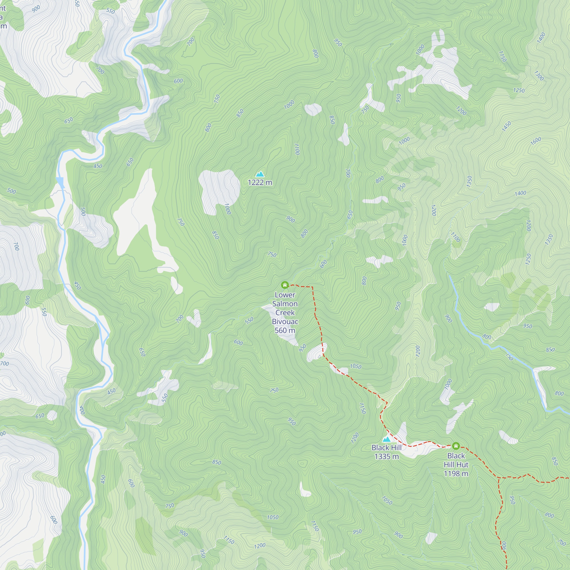 Lower Salmon Creek Bivouac map