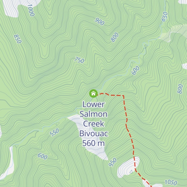 Map of Lower Salmon Creek Bivouac