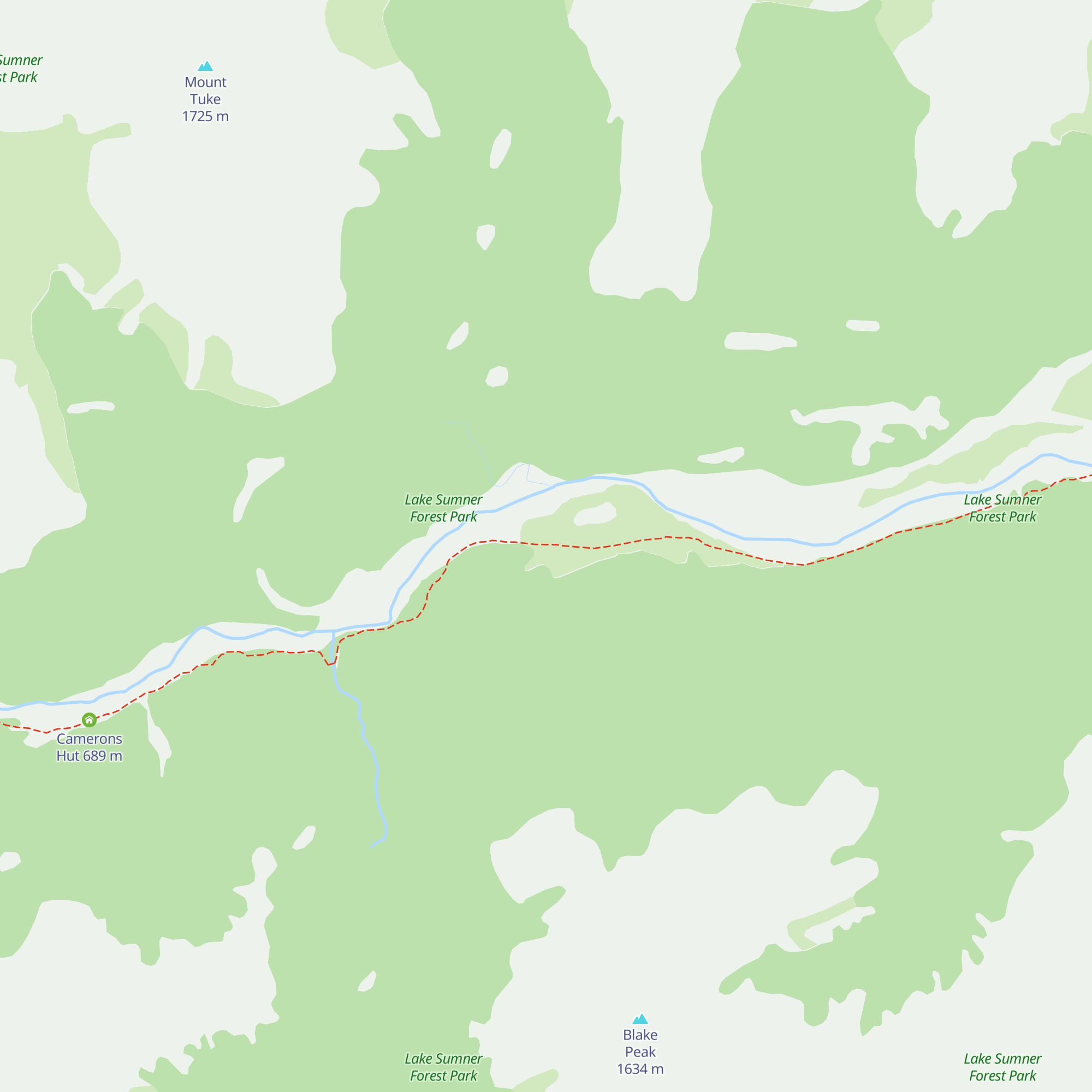 Hurunui No 3 Hut map