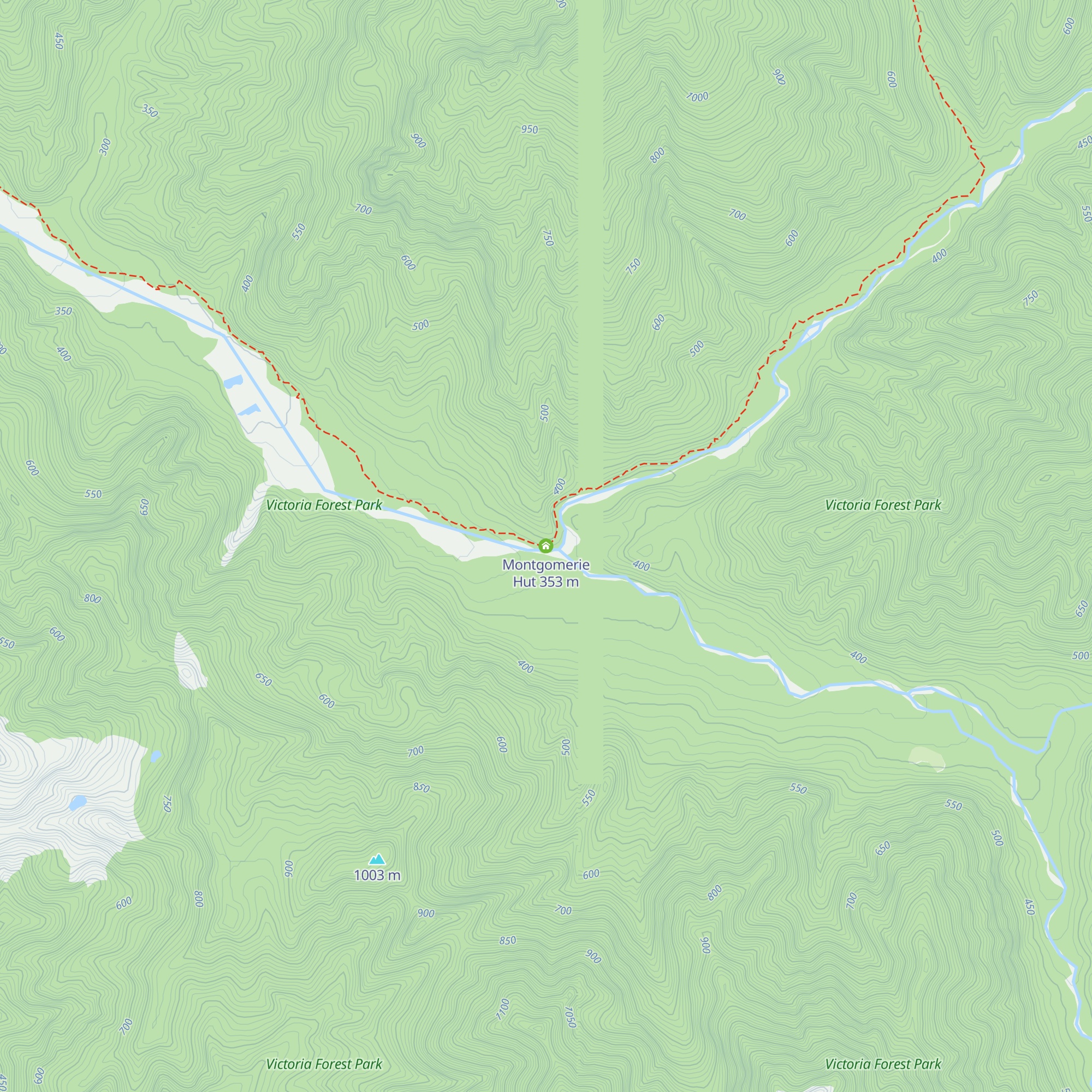 Montgomerie Hut map