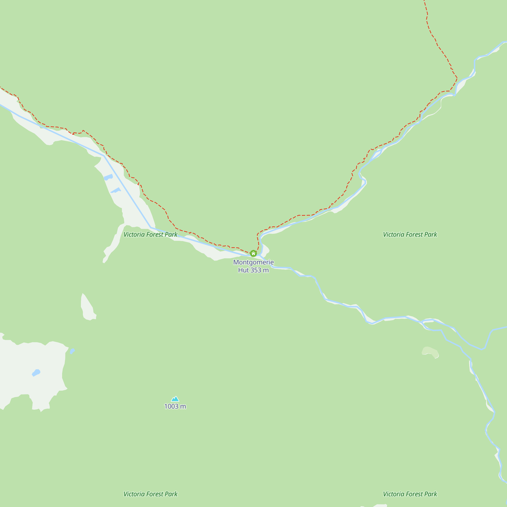 Montgomerie Hut map
