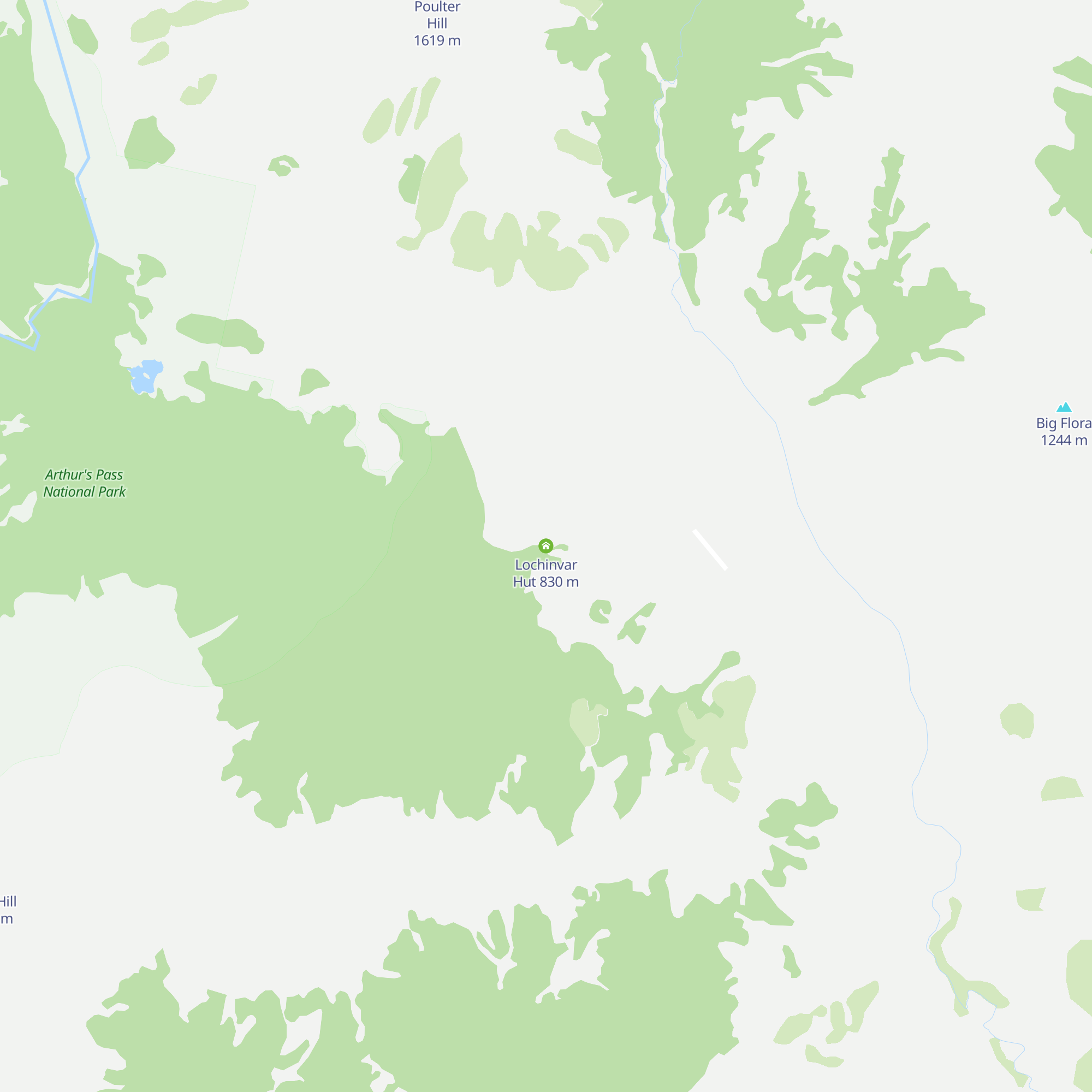 Lochinvar Hut map