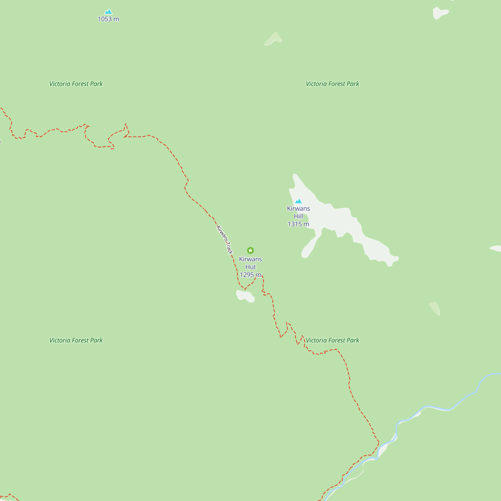 Kirwans Hut map