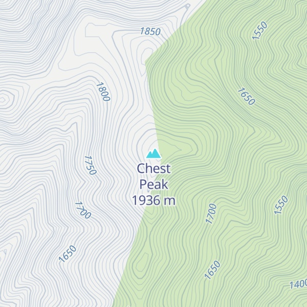 Map of Chest Peak