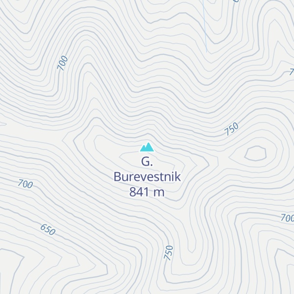 Map of G. Burevestnik
