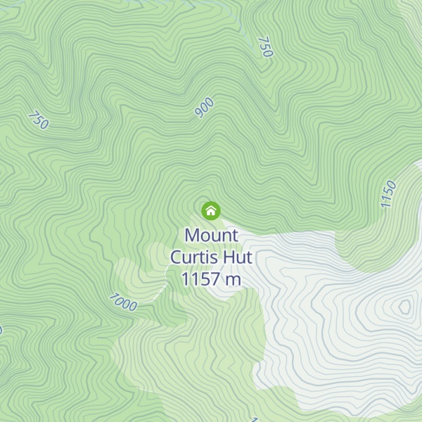 Map of Mount Curtis Hut