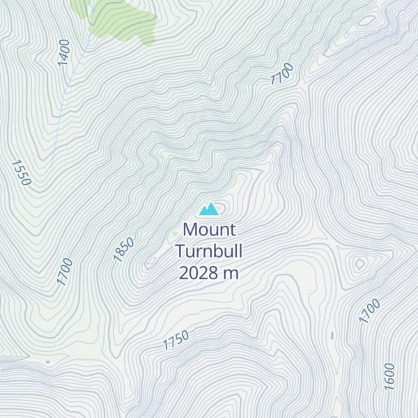 Map of Mount Turnbull