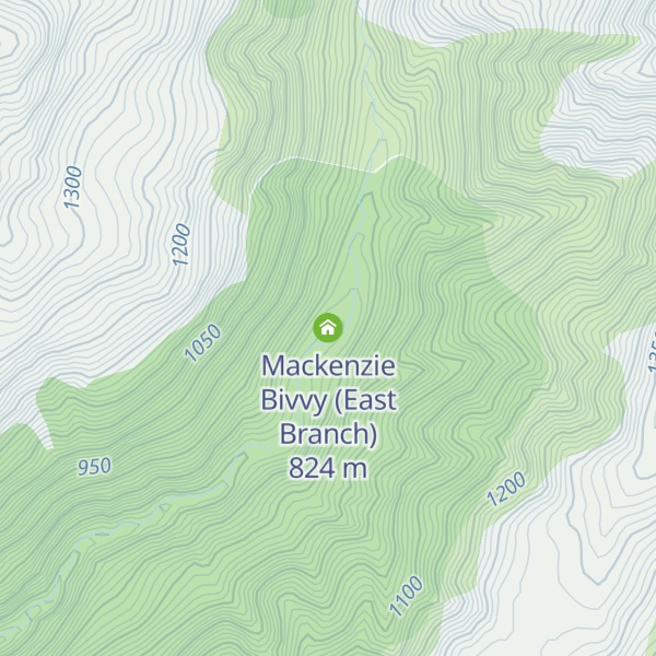 Map of Mackenzie Bivvy (East Branch)