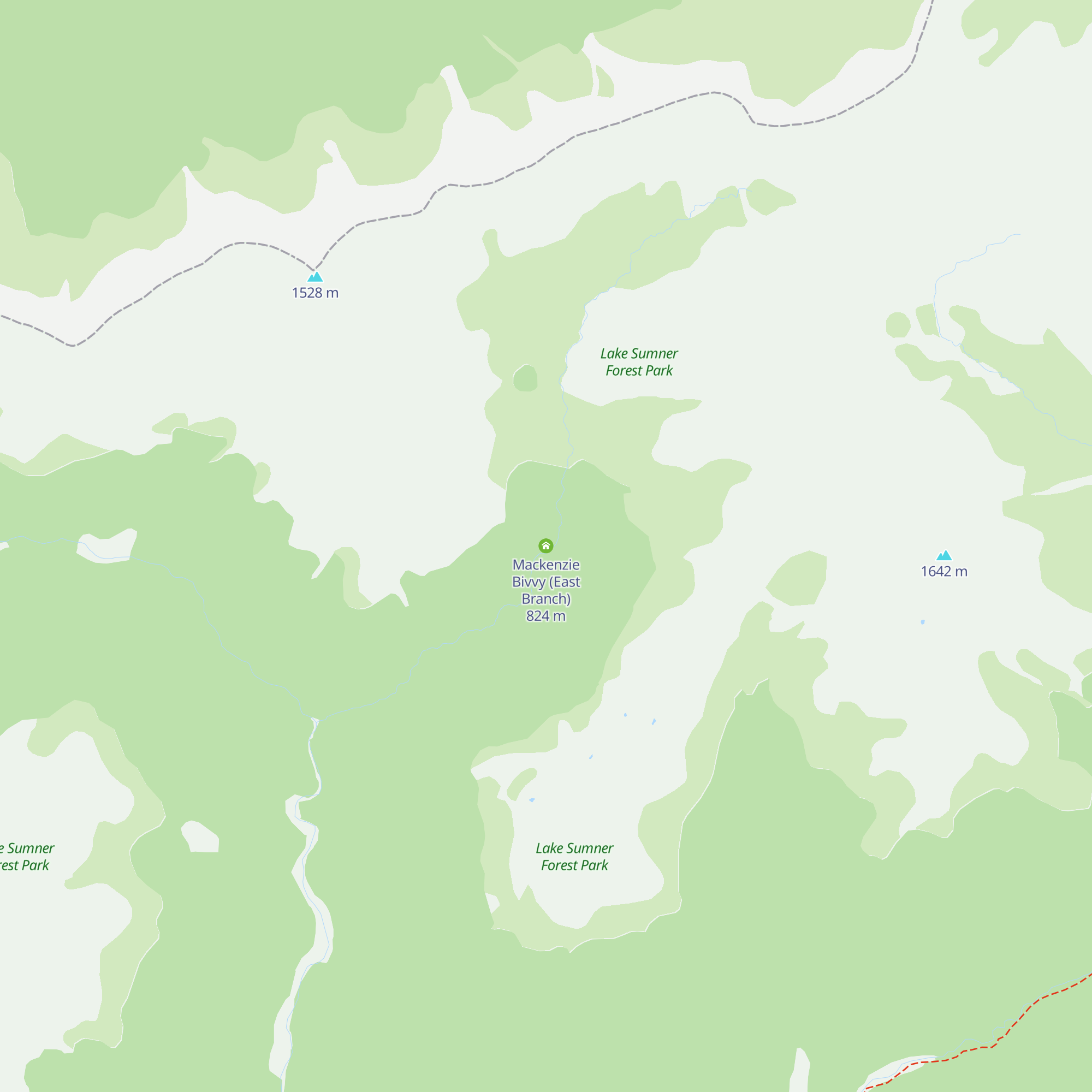 Mackenzie Bivvy (East Branch) map
