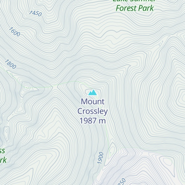 Map of Mount Crossley