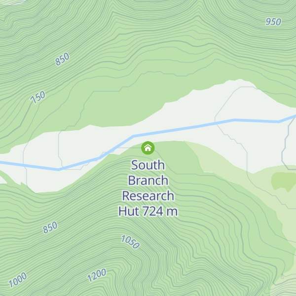 Map of South Branch Research Hut